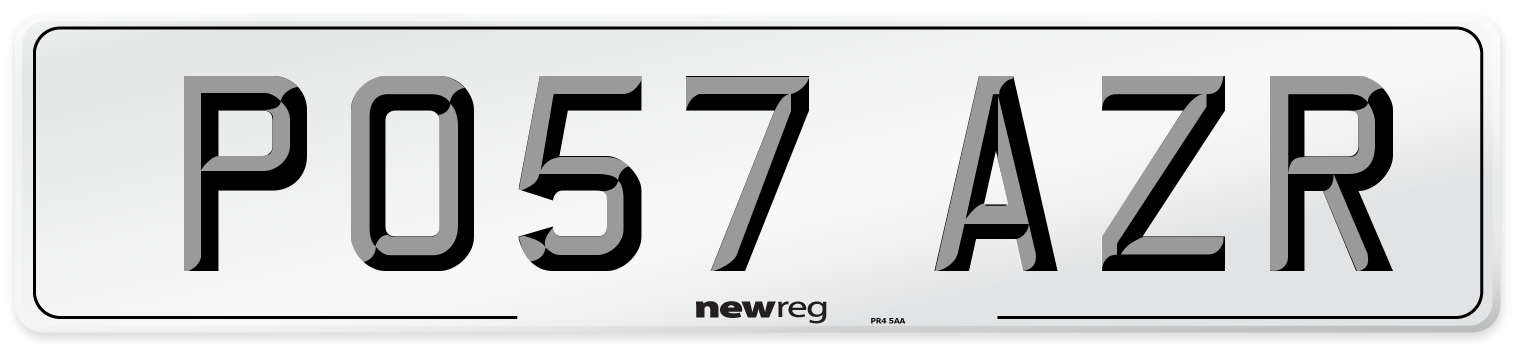 PO57 AZR Number Plate from New Reg